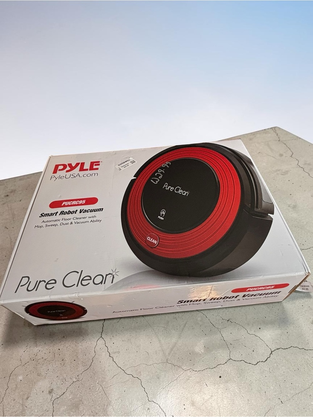 Pyle PureClean Smart Robot Vacuum Powerful Home Cleaning System Black New